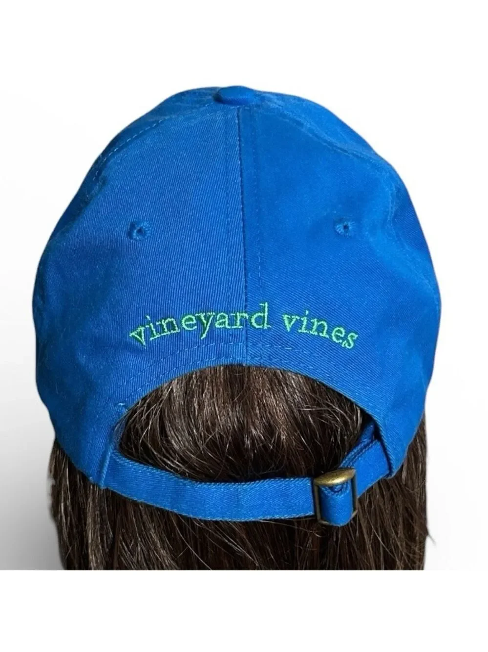 Vineyard Vines Blue with Green Whale Logo Baseball Cap Adjustable UNISEX